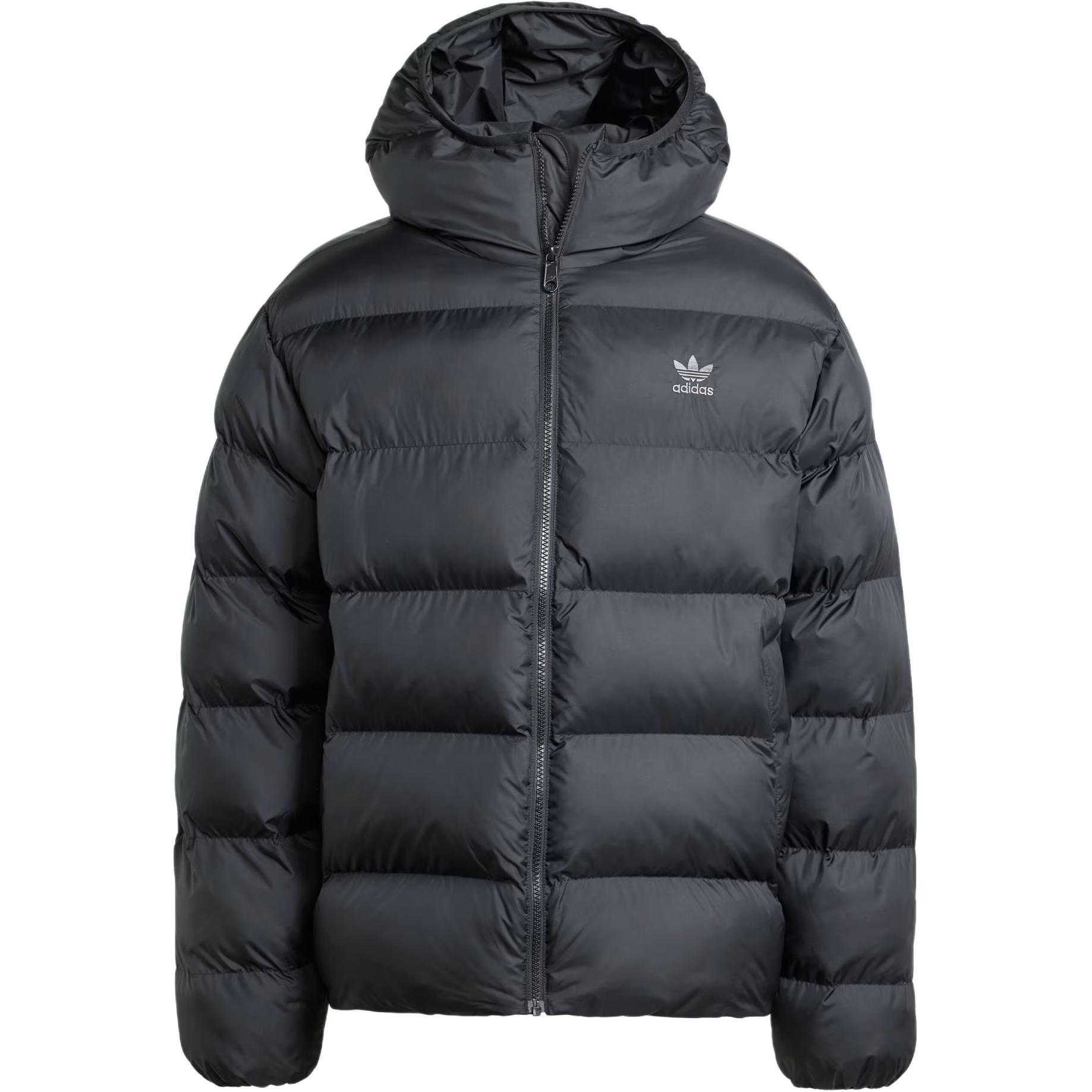 adidas Tonal Hooded Puffer Jacket Asia Sizing  Black  Men s IY3396 M