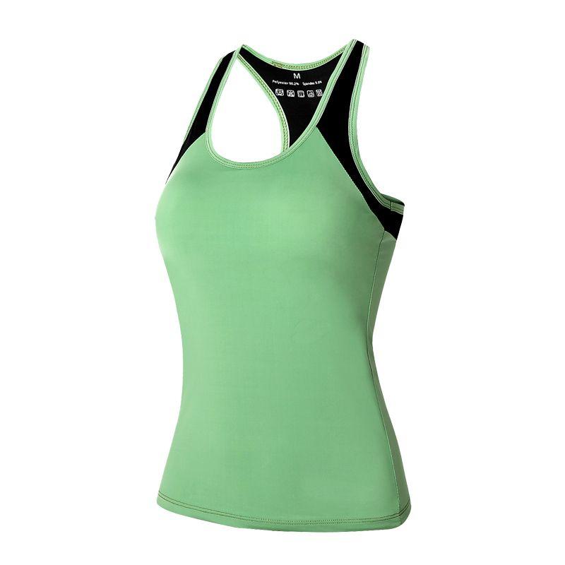 Outwear Fitness Clothes T-shirt Yoga Vest with Chest Pad