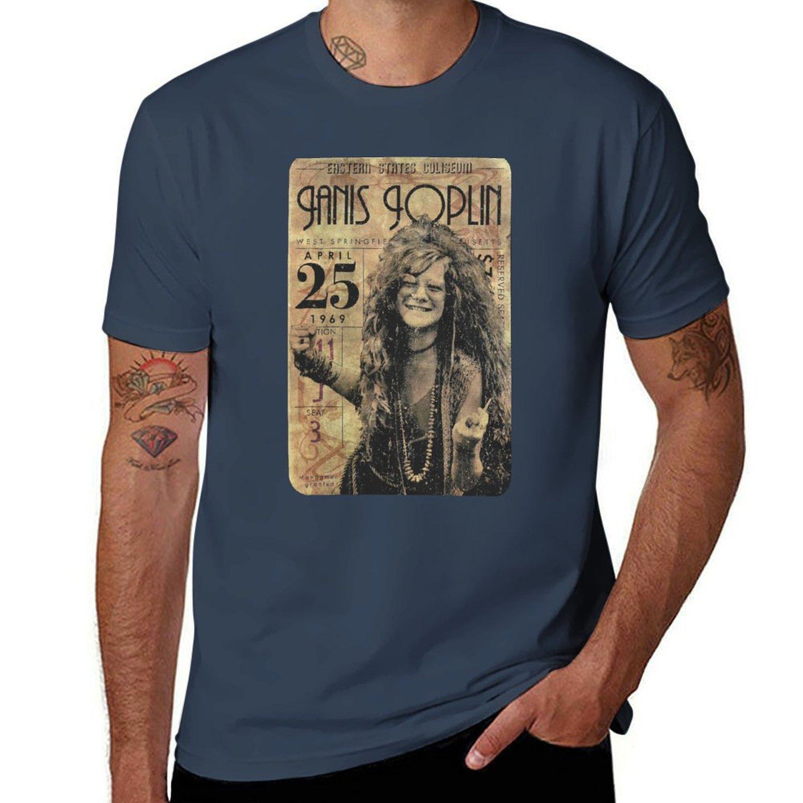 Janis Joplin Concert Ticket Tshirt Daily Wear Print Tshirt S