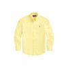 Polo FW23 Solid Logo Embroidered Slim Fit Shirt Men Shirts Yellow MNPOWOV16820825-700
