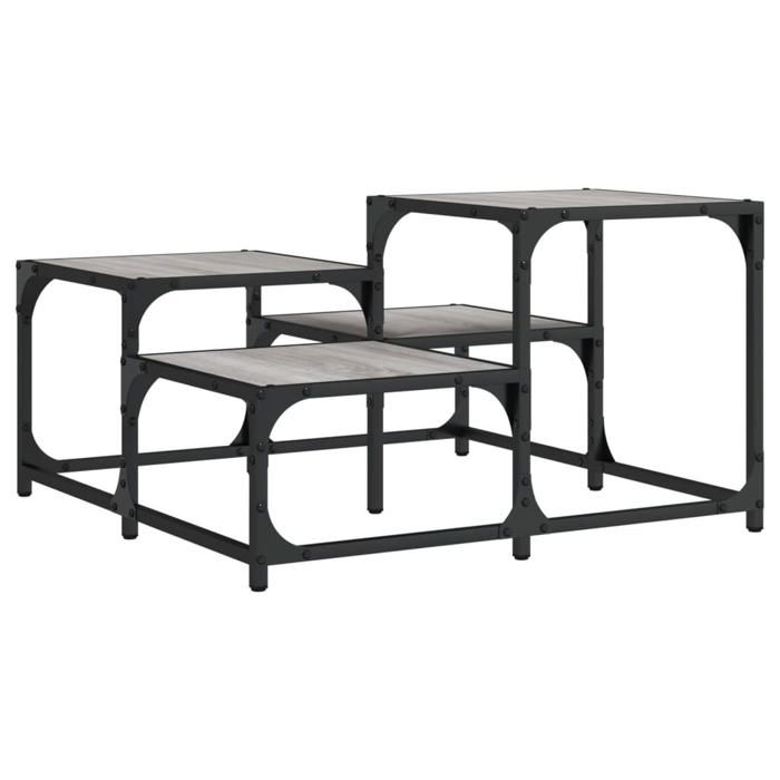 VidaXL Coffee Table Sonoma Grey 68x68x40 Cm Engineered Wood 837750