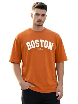 Men's Half Sleeve Round Neck Cottonblend Graphic Print Oversized Tshirt for Man