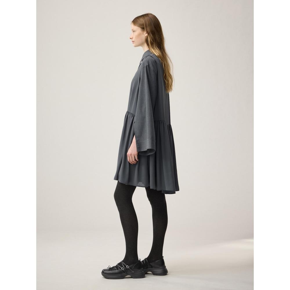 GU by Uniqlo 2 Piece Shirt Mini Dress Set By Rokh