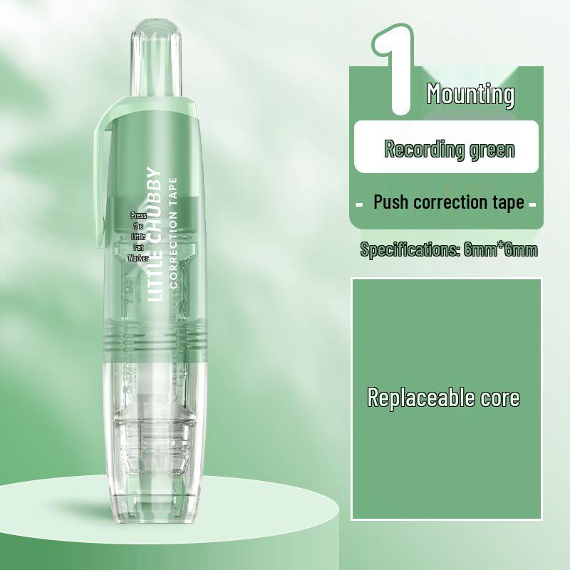 360° Rotating Correction Tape with Press-Type Replaceable Core for Students