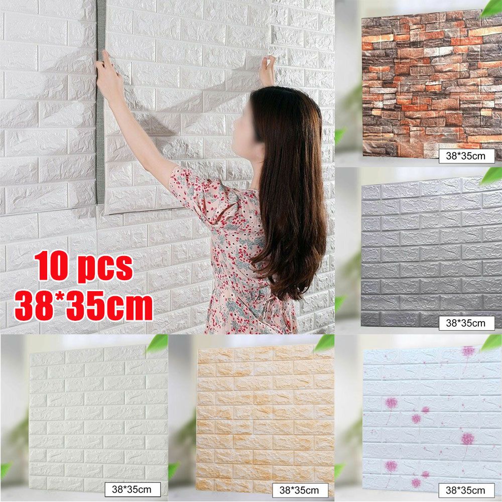 

Водонепроницаемая плитка с кирпичным узором, трехмерная пенопластовая панель, 3D стикер на стену, самоклеящиеся обои