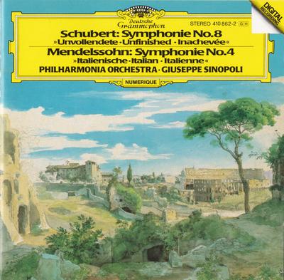CD MENDELSSOHN, SINOPOLI; PHILHARMONIA - Symfónia 4 4108622 Deutsche Grammo 1984 Japonsko Klasická Použitá