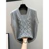 Women's Vest Knitted Tank Top for Spring and Autumn Wear New Women's Sweater Winter V-neck Loose