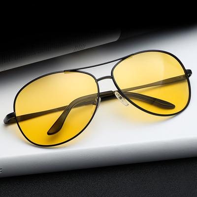 night driving vision anti glare yellow lens glasses