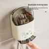 Wall-Mounted Drainable Chopstick Holder