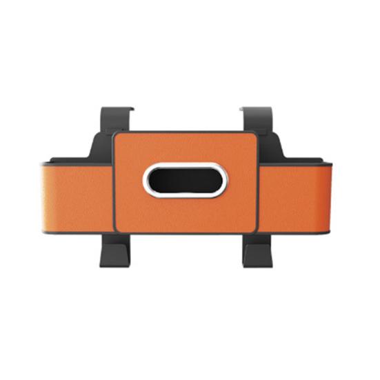 

Multifunctional 3in1 Car Back Seat Storage Box Faux Leather Backseat Organizer with Tissue Dispenser Cup Holders Hooks for Drinks Phone Handbags 1pc помаранчевий