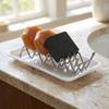 Anti-Slip Stainless Steel Soap Box W-Shaped Soap Holder Draining Soap Rack  Student Dormitory