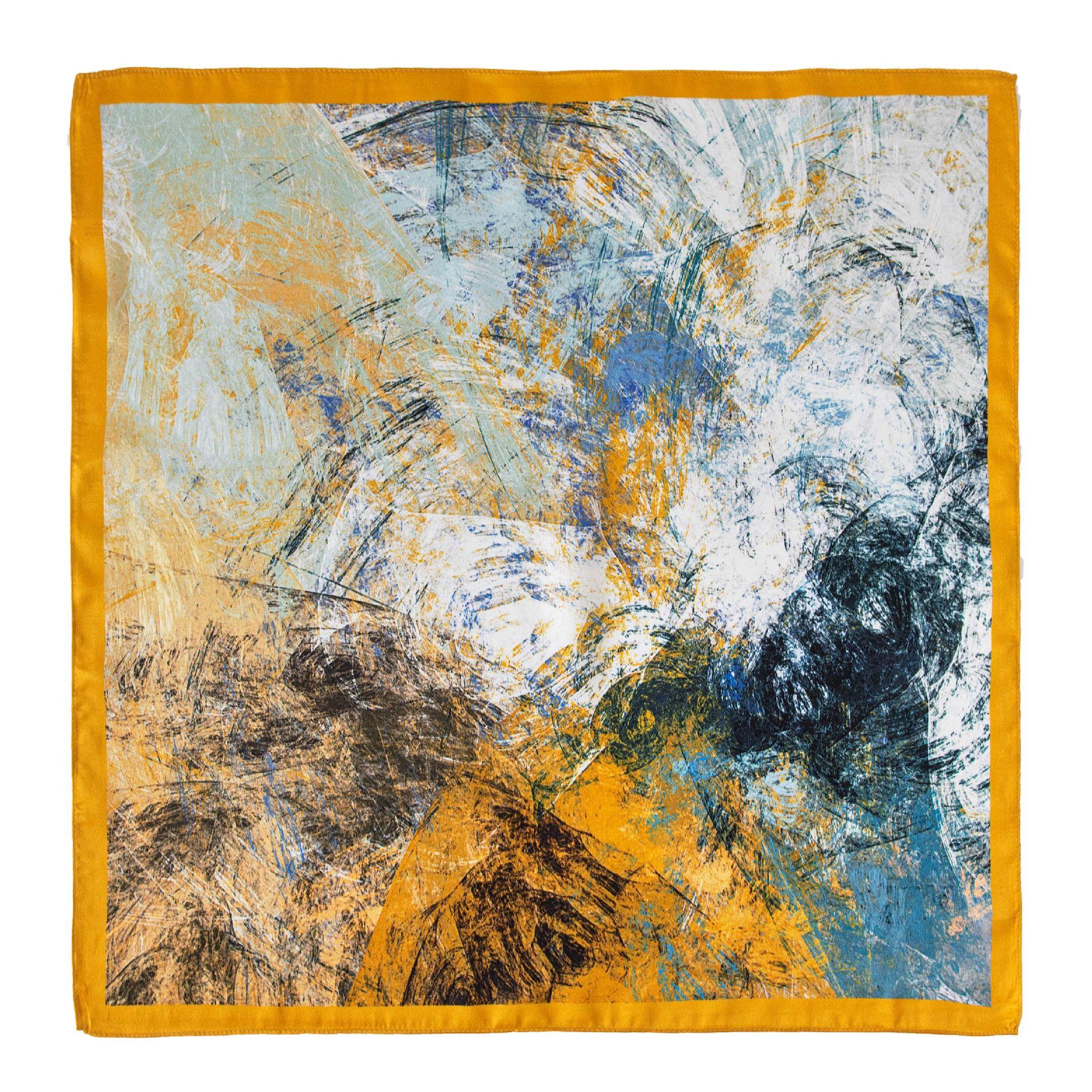 53*53 см 100% шелковица шелковая квадратный шарф масляная живопись роскошные шарфы — фото 12