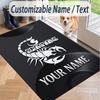 Custom Text Printed Rug Scorpions Non Slip Floor Carpet For Home Room Decor