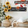 Spooky Graveyard 2D Flat Metal Sign, Gothic Wall Art for Bathroom, Cottage and Christmas Decor