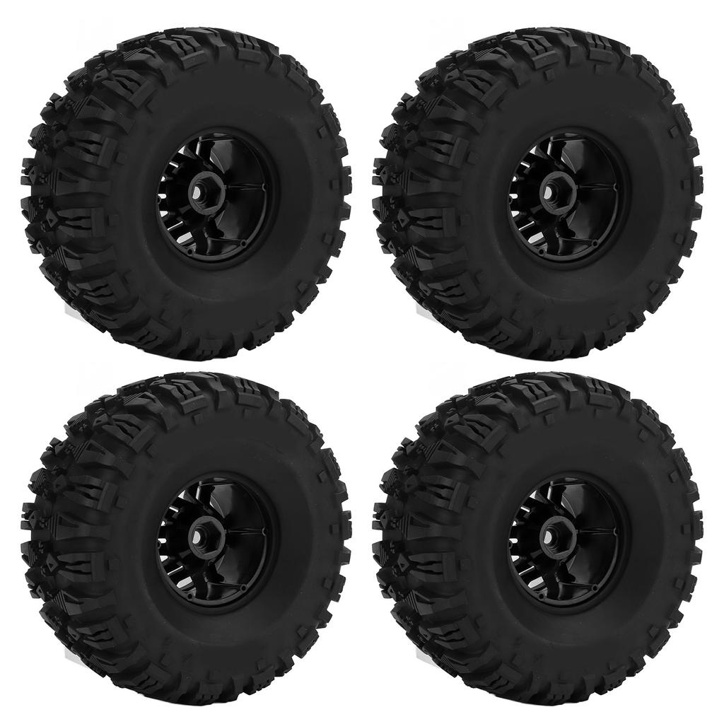 4PCS AR Pattern Rubber Tires with 6 Spoke Plastic Rims RC Tires Set for Arrma Senton 110