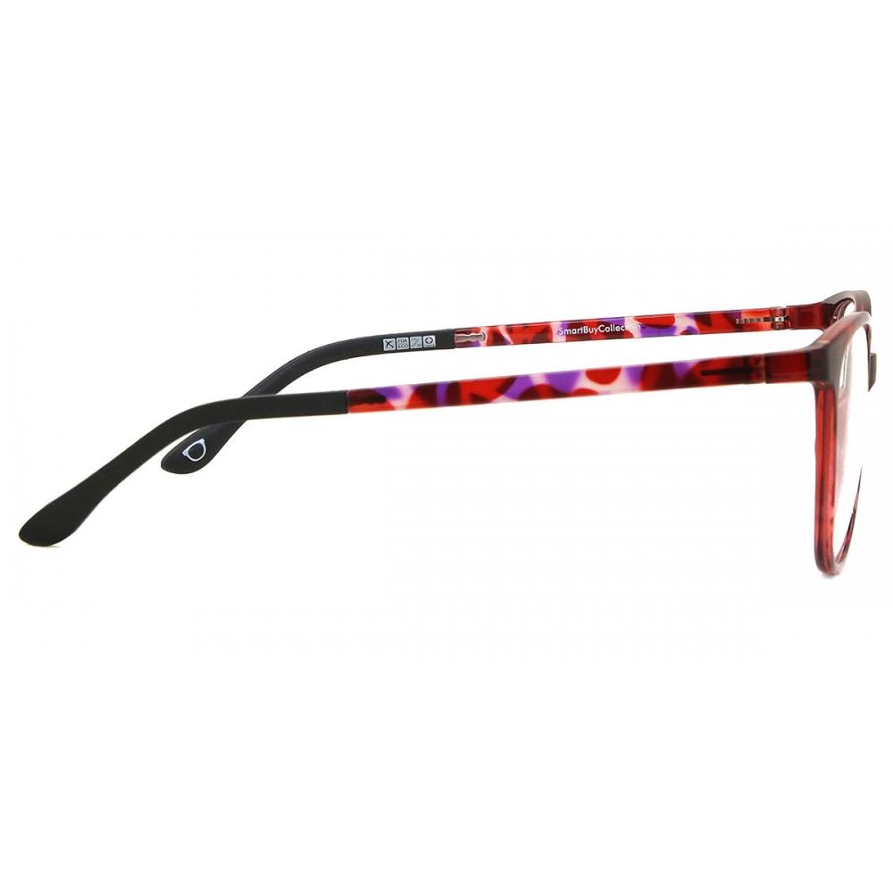Clip On Oval Red Tortoise SmartbUy collectiOn Bren With Clip On U 0303 079 fashiOn Unisex Eyeglasses