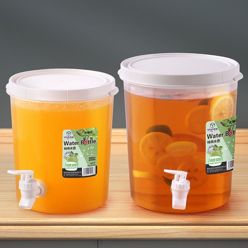 With Lid Refrigerator Cold Water Kettles Faucet Kitchen Storage Bucket New Drink Dispenser