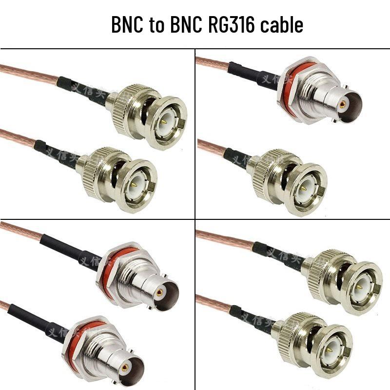 RG316 RF Coaxial BNC Male to Female Adapter for Wireless Mic Antenna Extension