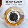 Extra Fine Mesh Tea Infuser Strainer Stainless Steel Loose Leaf Tea Steeper Diffuser with Large Capacity Basket and Lid Fits Te