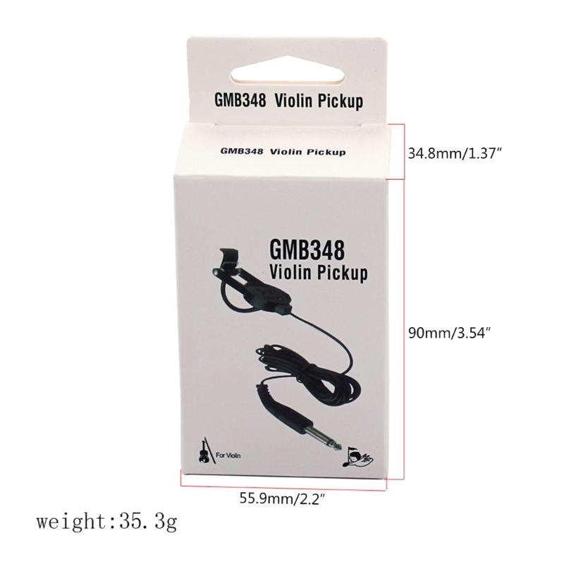 Pickup for Violin Guitar Ukulele with 1/4 Inch Audio Jack and 1.2m Audio Cable