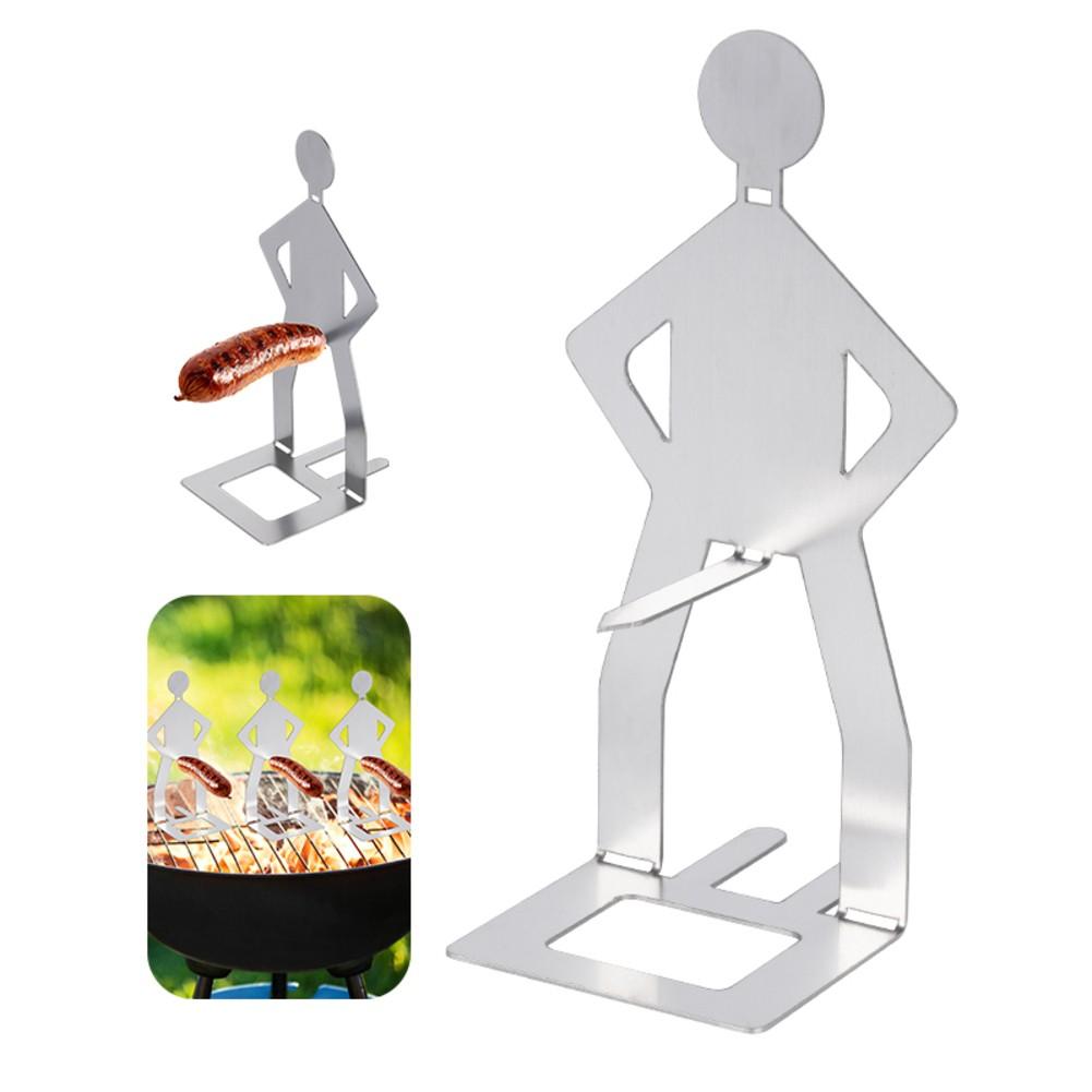 Kompakte Größe Tragbarer Wurstständer Edelstahl Grillrost
