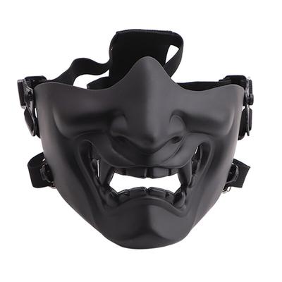 Laugh Prajna Half Face Tactical Mask  Devil Horror Face Halloween Party Entertainment Cosplay Movie Props CDN