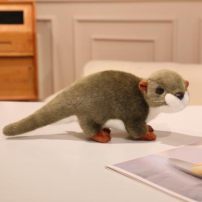 Simülasyon su samuru bebek peluş oyuncak kobay fare bebek hayvanat bahçesi akvaryum süsü hediye su samuru bebek