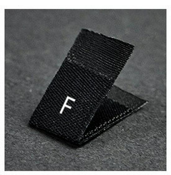 Free Shipping Woven Label: One Size Embroidered Clothing Tag & Sticker