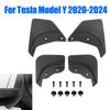 Wheel Front Rear Mud Flaps For Tesla Model Y -2024 Soft Mud Flap Splash Guards Fender No Drilling Mudflap Car Accessories