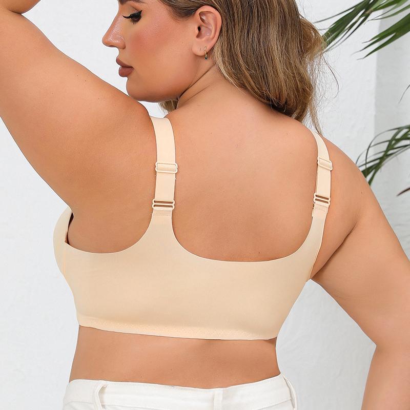 Sexy Leopard Print Large Size Bra Without Steel Ring Vest Front Buckle Bra Suitable for Big Breasts