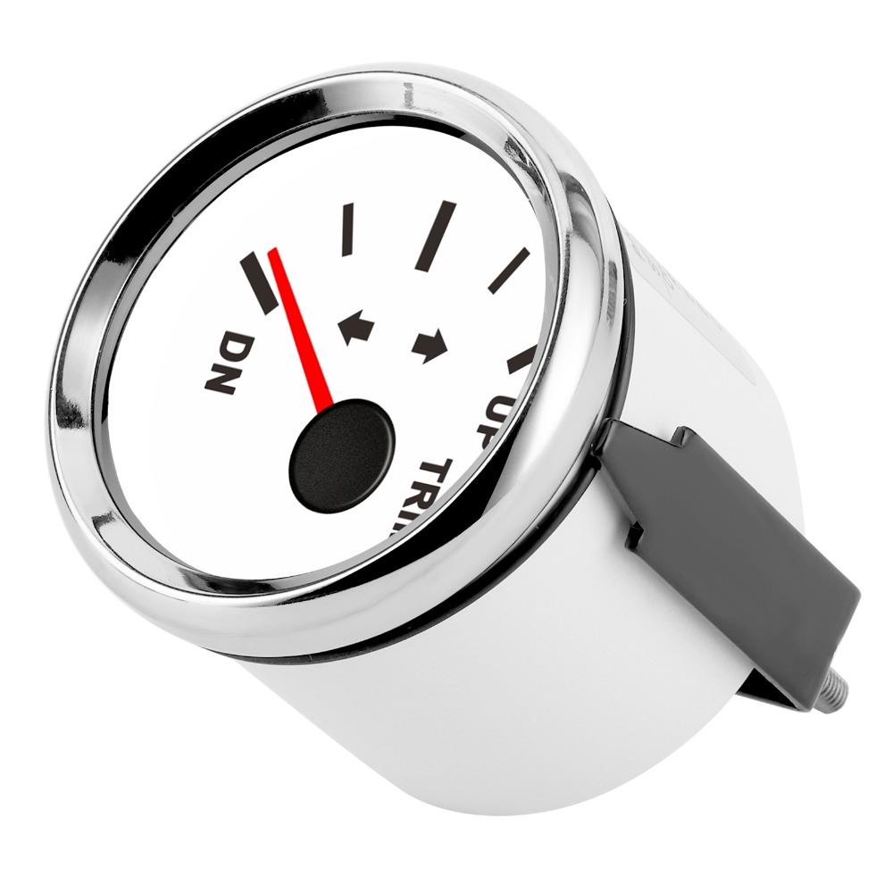 Red Backlight Boat Trim Gauge IP67 Waterproof Yacht Gauge Meter Boat Application