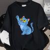 Demon Hunters Cartoon Tiger Printed T-shirt Harajuku Round Neck Casual Short Sleeve Summer Woman Top Casual Clothing Tops