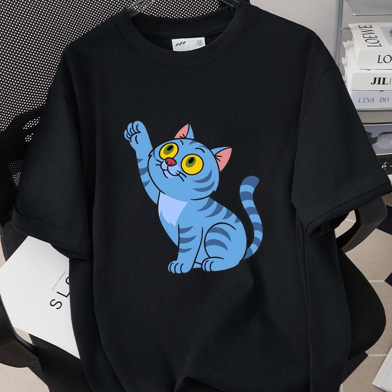 Demon Hunters Cartoon Tiger Printed T-shirt Harajuku Round Neck Casual Short Sleeve Summer Woman Top Casual Clothing Tops