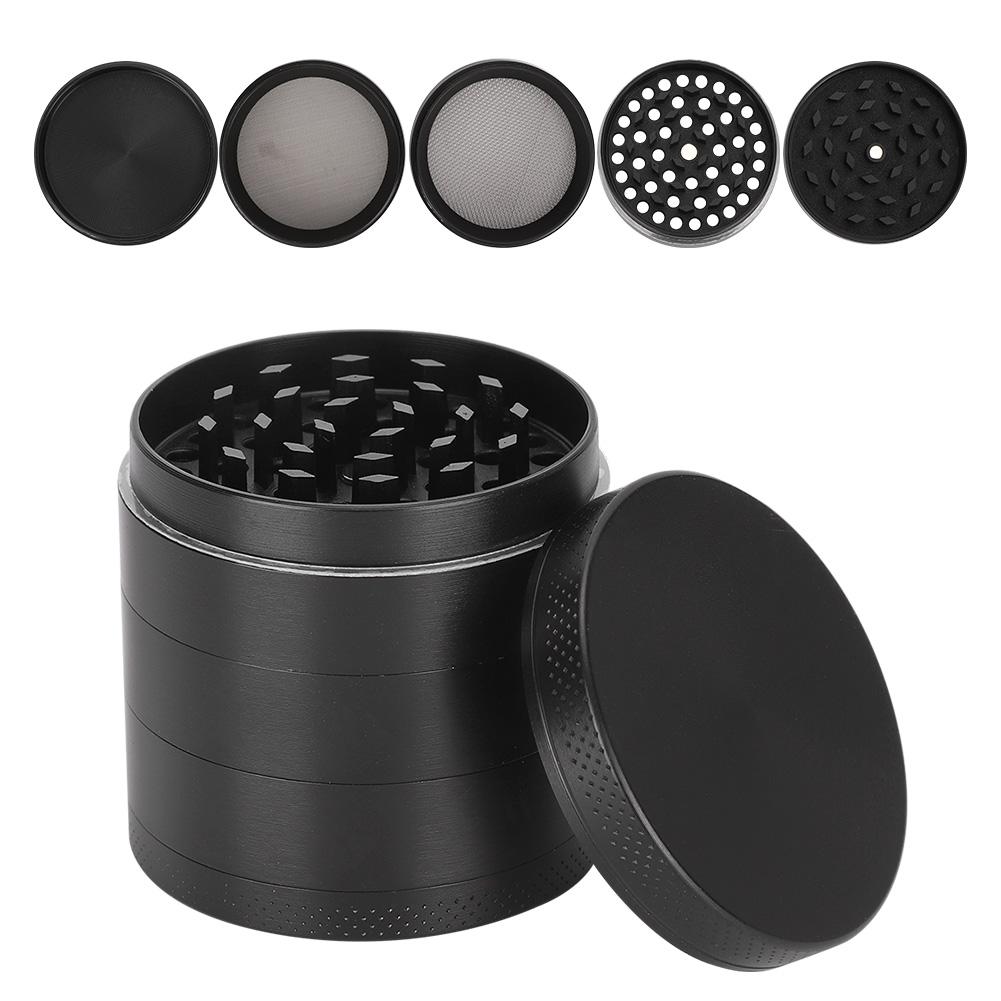 Herb Grinder Zinc Alloy 5 Layers DoubleLayer Filter Pepper Spices Smoke Grinding Tool 53mm