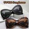 Leisure Advanced Cat-Eye Large-Framed Uv400 Sunglasses Street Photography Party Outdoor Sports Eye Protection Shades Glasses