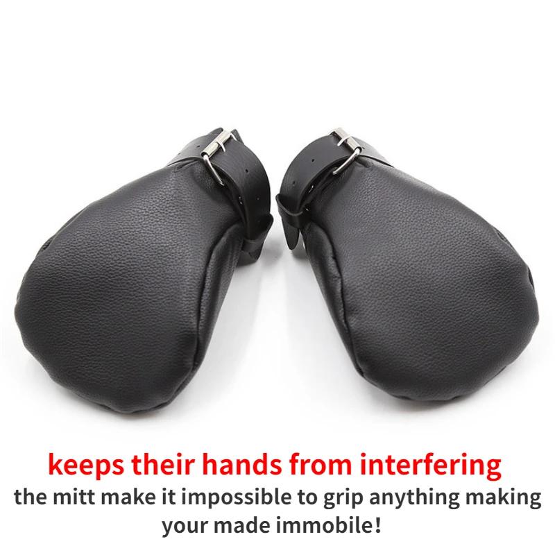 Puppy  Mittens Mitt,Leather Gloves Dog Paw Palm, Padded Handcuffs Bondage,Sex Toys For Couples
