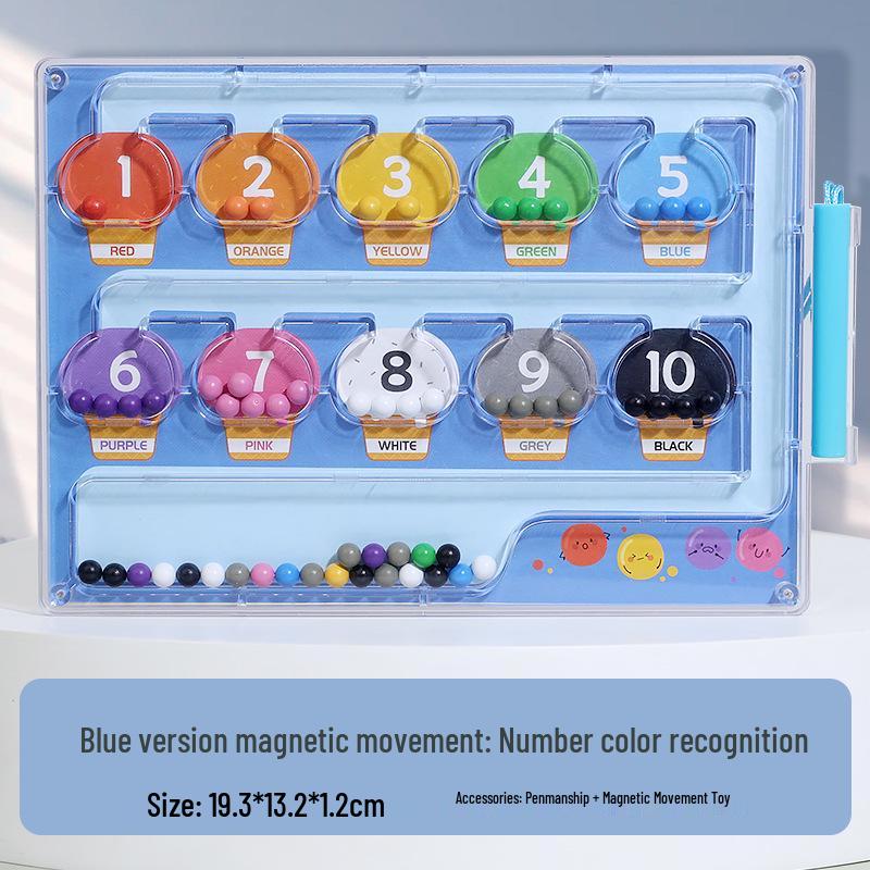 Magnetic Number & Color Sorting Wooden Puzzle for Kids