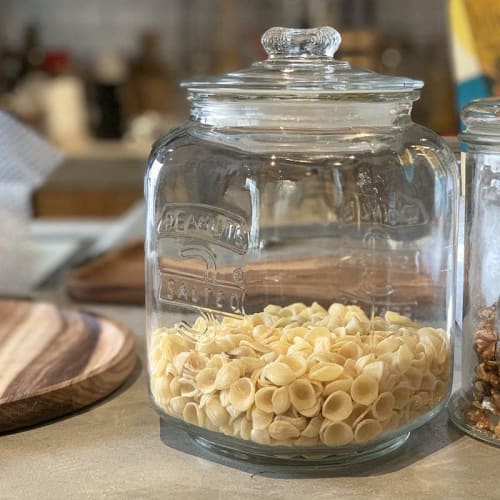 Dulton Glass Cookie Jar, 3L, Clear, 225mm H x 160mm W x 160mm D, CH00-H05-3