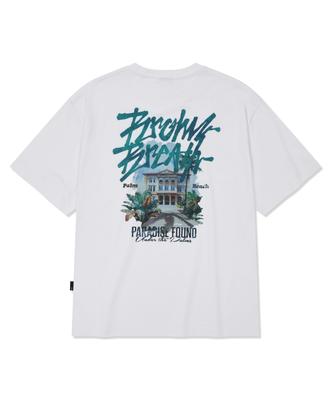 BROWNBREATH Tropical Crush Tag Tee - White