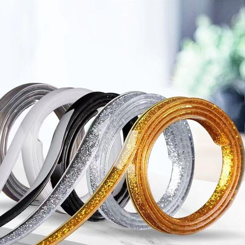 Selbstklebendes schimmelresistentes wasserdichtes Dichtungsband – 0,8 cm x 3 m/6 m für Fliesenrand, Spülbeckenabdichtung, Badewanne, Arbeitsplatte – DIY Dekoratives Formteilstreifen