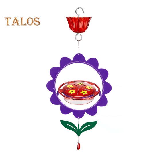 Venkovní závěsné krmítko pro kolibříky s květinovým designem Krmítko s nektarem pro volně žijící ptáky s mravenčím příkopem pro výzdobu zahradního dvorku