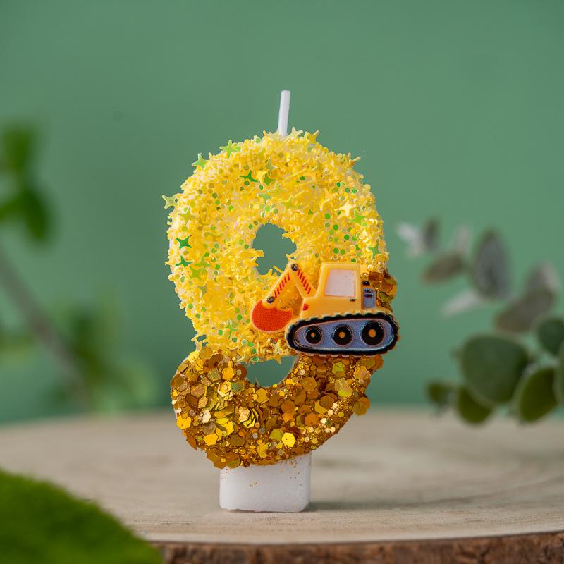 Creative Excavator Birthday Candles - Perfect for Cakes and Parties