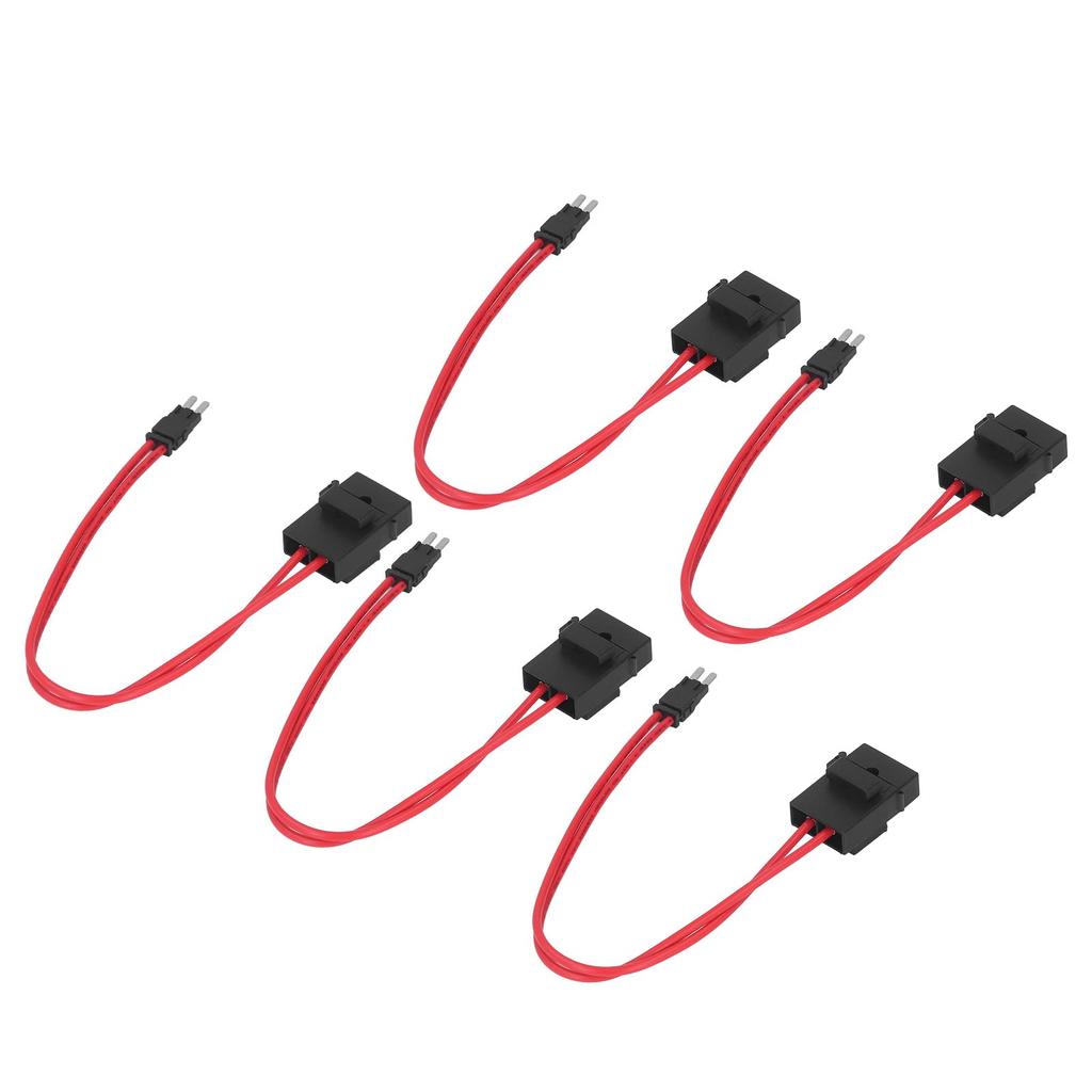 Car Mini Fuse Holder Connector Heavy Duty Wire Extension 20A 16AWG with 5 Fuses