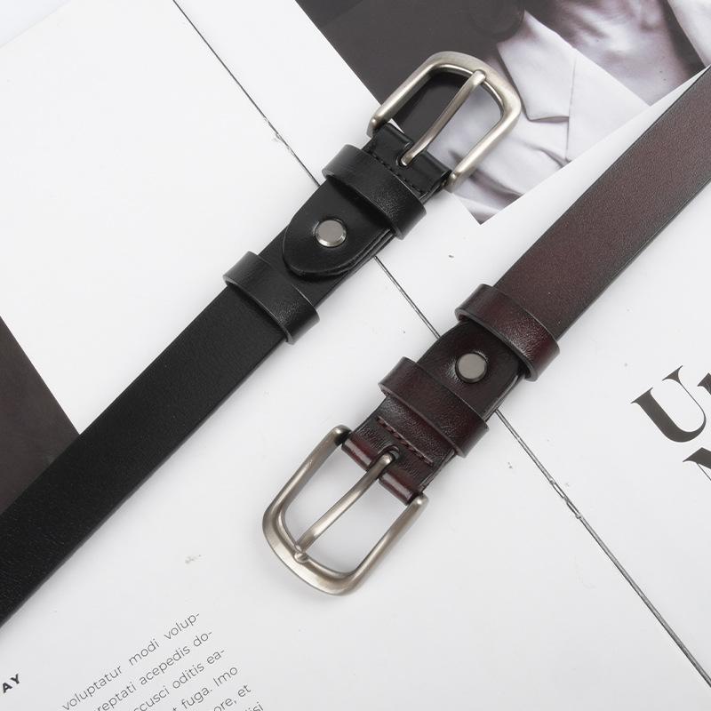 New Cowhide Veterinary Leather Women's Belt Classic Simple Casual Pants Jeans High-end Women's Belt