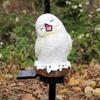 Snowy Owl Stake Lamp Solar Resin Waterproof Decorative LED Lawn Light for Outdoor Garden Patio
