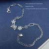 S925 Sterling Silver Butterfly & Flower Bracelet - Elegant Light Luxury & Stylish Personal Touch