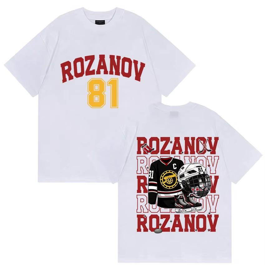 81 Rozanov Boston Bears Merch Shirt Heated Rivalry TV Graphic Print Tshirt 2026 Cotton Short Sleeve Oneck Female T Shirts Tops