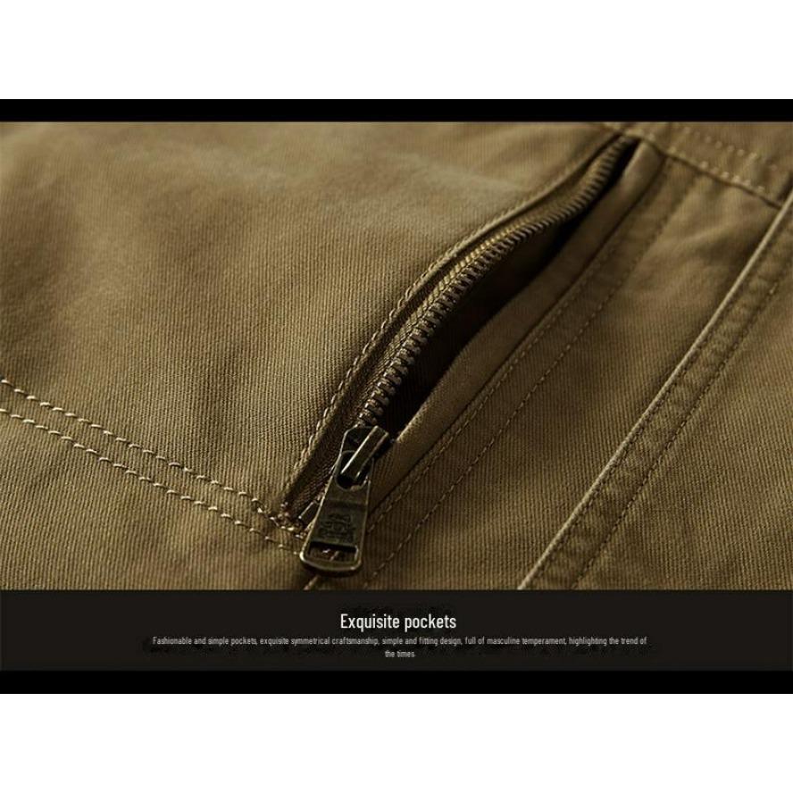 Men's Mid-Length Loose-Fit Jacket for Spring & Autumn - Large Size, Casual Style for Middle-Aged Men