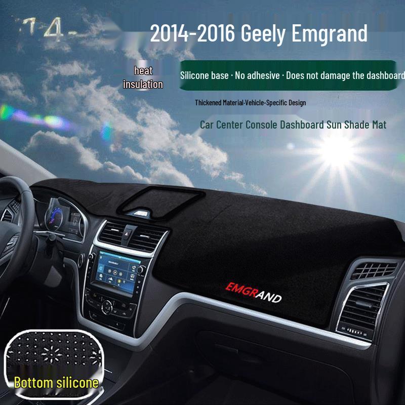 Geely Dashboard Sunshade Pad for Boyue, New Vision, Emgrand GS, GL, Vision X6 Console Cover
