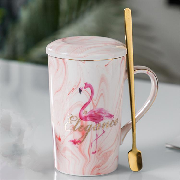 Trendy Japanese Ceramic Coffee Mug with Spoon & Lid – Home Gift Souvenir